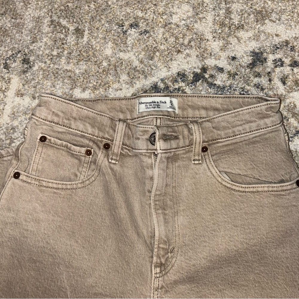 Abercrombie & Fitch Women's High Rise Tan Jeans